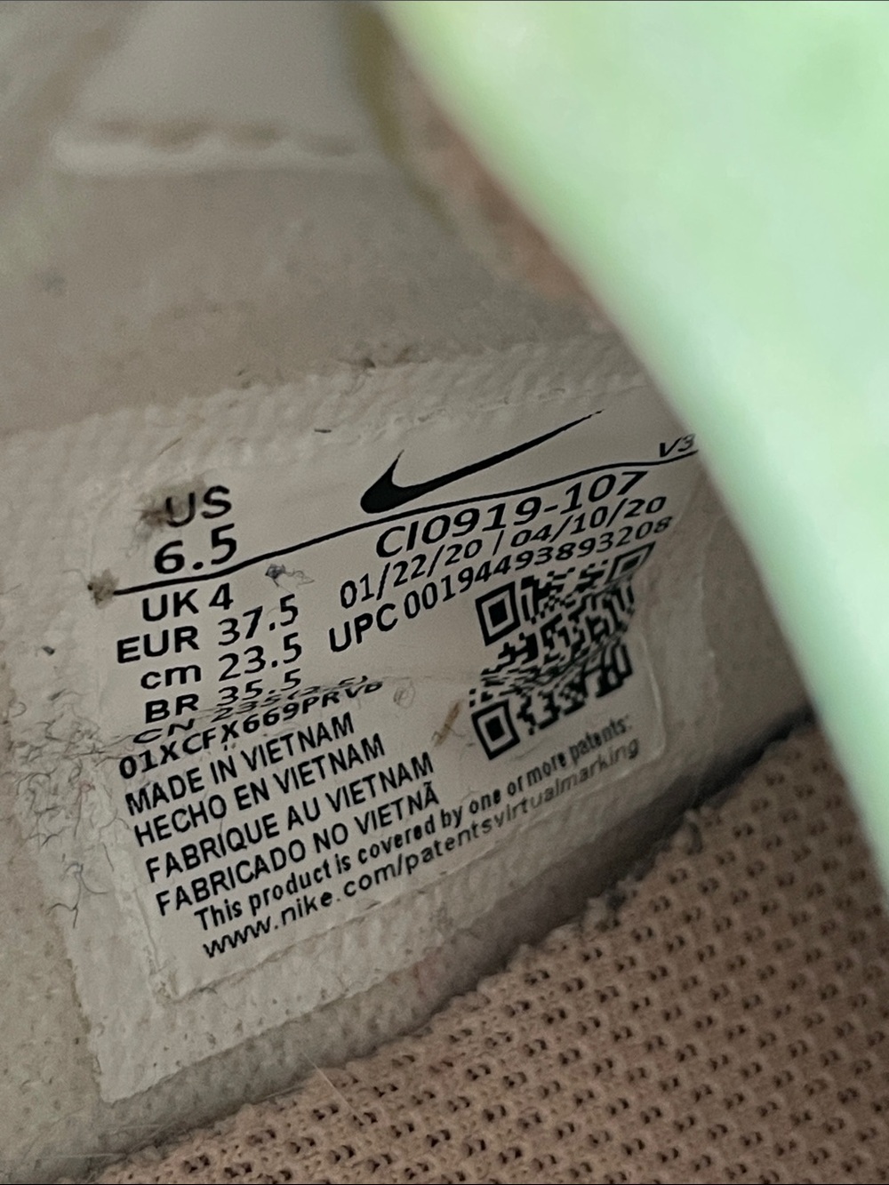 Nike Air Force 1 Low Shadow Summit White Barely Volt Crimson Tint Women - Picture 7 of 9